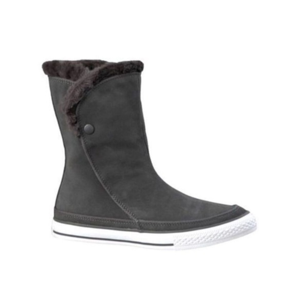 Converse Beverly leather shearling lined high tops 8